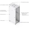 Ubiquiti 42U Rack Cabinet Glass Front Door (1000 мм) напольная стойка 42U с 4-мя вентиляторами и стеклянной дверцей Ubiquiti 42U Rack Cabinet Glass Front Door (1000 мм) напольная стойка 42U с 4-мя вентиляторами и стеклянной дверцей