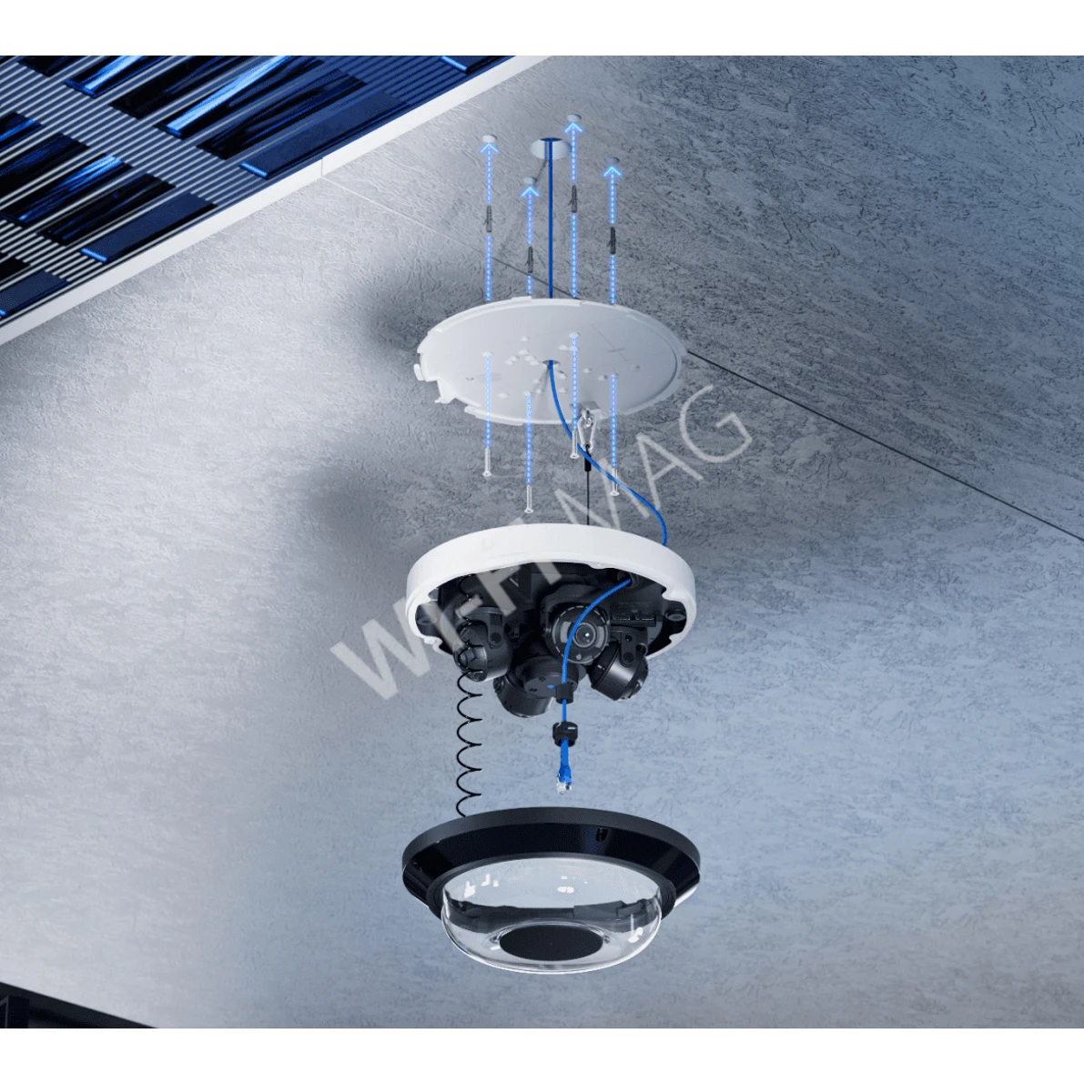 Ubiquiti UniFi AI Multi Sensor 4 Camera White, 32 Мп белая уличная PoE++ с 4-мя объективами и 2,33-кратным зумом IP-видеокамера