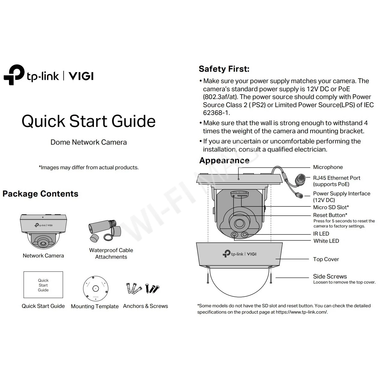 TP-Link VIGI C240 (4mm) 4 Мп уличная цветная купольная с ИК‑подсветкой до 30 м IP-камера