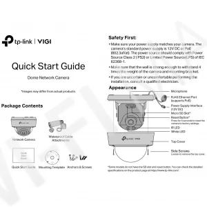 TP-Link VIGI C240 (4mm) 4 Мп уличная цветная купольная с ИК‑подсветкой до 30 м IP-камера