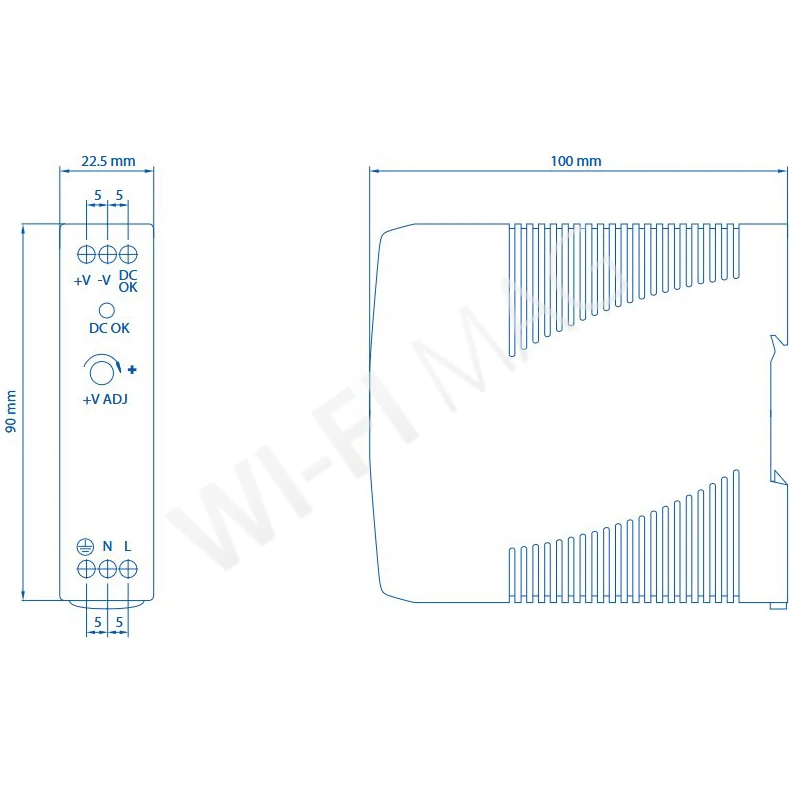 Teltonika PR3PDNP0 Din-Rail Power Supply (20 Вт, 12 В) блок питания для DIN-рейки