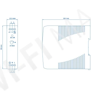 Teltonika PR3PDNP0 Din-Rail Power Supply (20 Вт, 12 В) блок питания для DIN-рейки