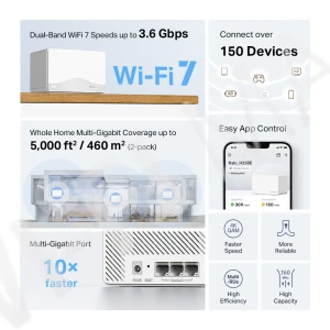 Mercusys Halo H25BE (2-pack) BE3600, двухдиапазонная Mesh-система Wi-Fi 7 (2 устройства)