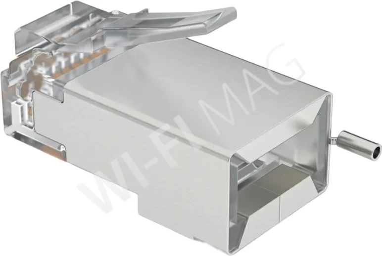 Коннектор Conexpro FTP RJ45, Cat.5e, 8p8c, wire, gilded, экранированный с зажимом для кабеля заземления