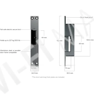 Ubiquiti UniFi Access Fail-Secure Strike Lock 8mm, электрический замок с защелкой и защитой от сбоев