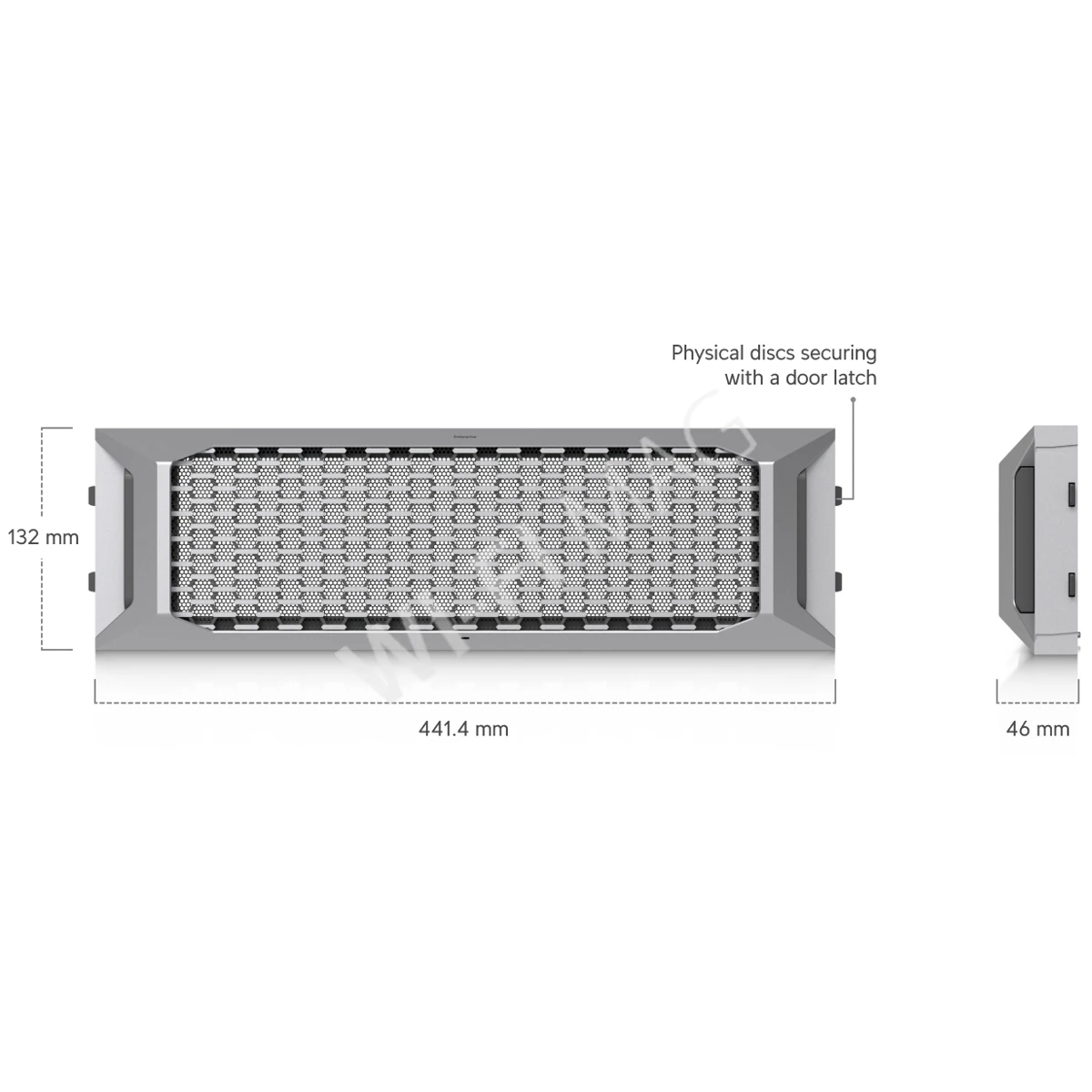 Ubiquiti UniFi 3U Bezel Lite, защитная лицевая панель для ENAS, ENVR, ENVR-Core и UACC-ESE-16