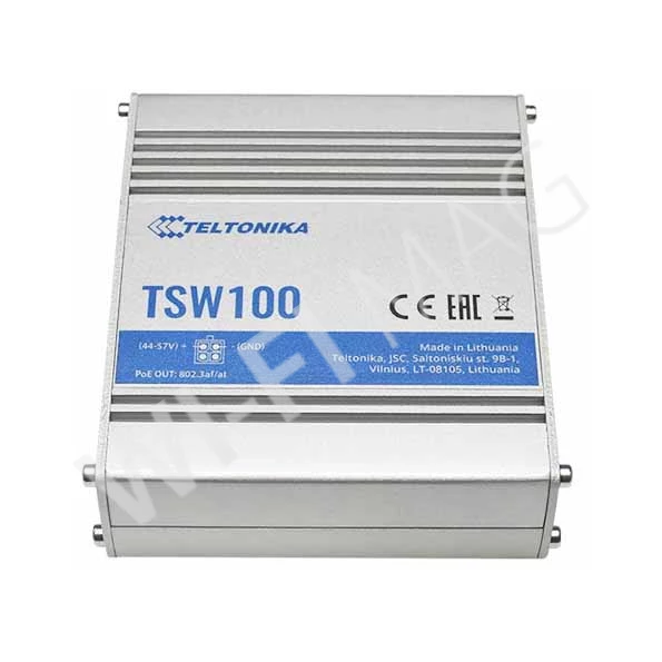Teltonika TSW100, 5-портовый неуправляемый с 4-мя PoE коммутатор