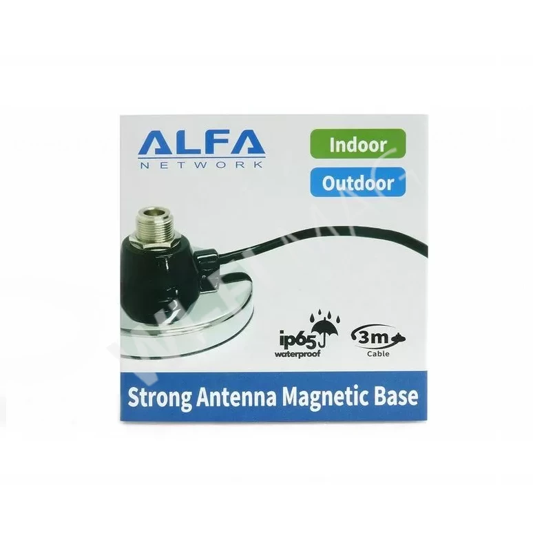 Alfa Magnetic Base ARS-AS087 магнитное основание для антенн с коннектором N Type, кабель RP-SMA male 3 м.