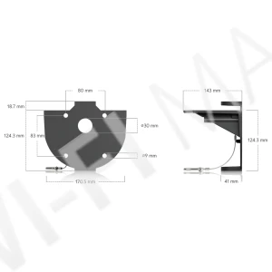 Ubiquiti AI Multi Sensor 4 Camera Arm Mount Black, черный кронштейн для крепления на стену/угол/столб камер UVC-AI-MS-4