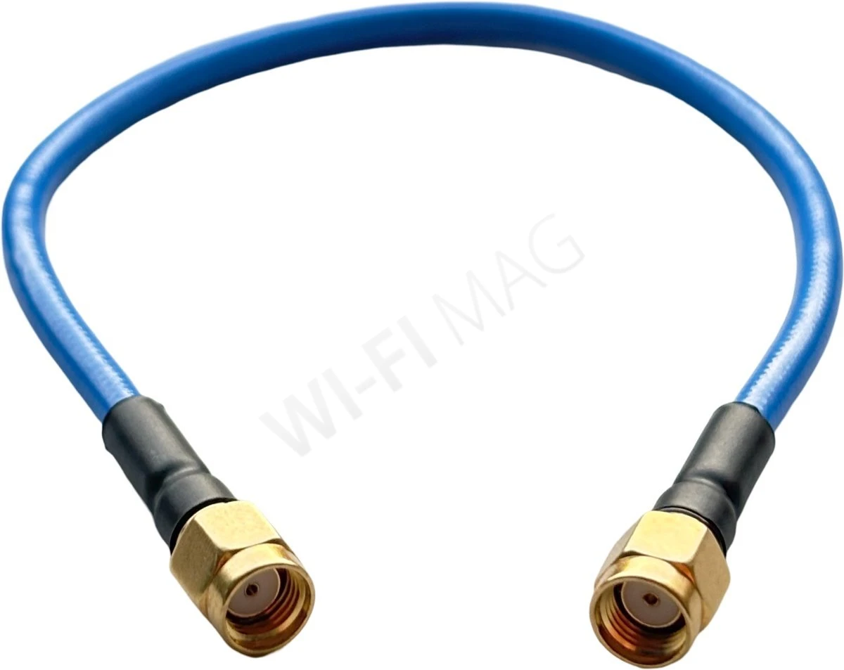 Conexpro flexi pigtail, 25cm, RG402, RSMA male - RSMA male синий
