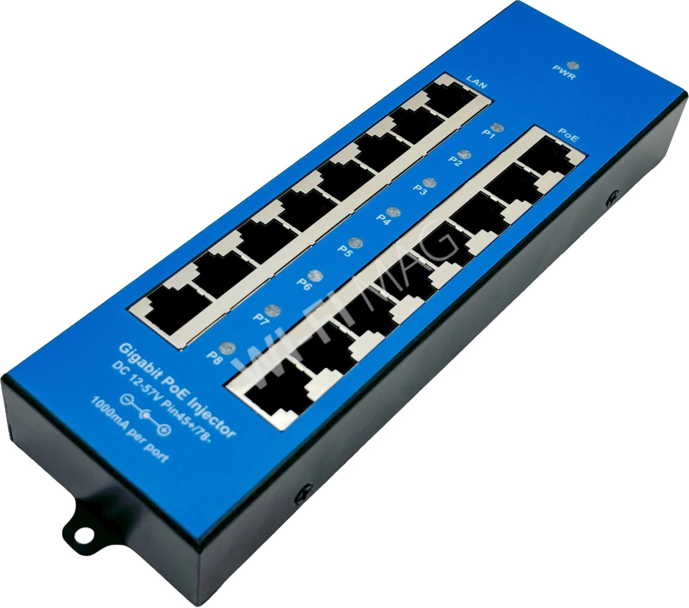 Conexpro POE-PAN8-GBM, 8-портовый гигабитный пассивный PoE-инжектор