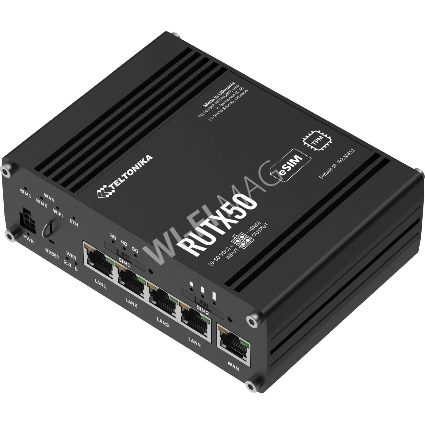 Teltonika RUTX50 Industrial 5G Router 2 SIM+eSIM, промышленный сотовый маршрутизатор Wi-Fi 5