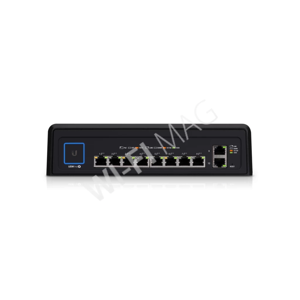 Ubiquiti UniFi Industrial Switch, управляемый 10-портовый с 8-ми портами PoE++ коммутатор