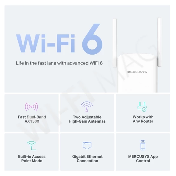Mercusys ME60X AX1500 расширитель WiFi сигнала EasyMesh