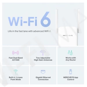 Mercusys ME60X AX1500 расширитель WiFi сигнала EasyMesh