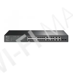 TP-Link TL-SL2428P, JetStream с 24 портами PoE+ (10/100 Мбит/с) и 4 гигабитными портами