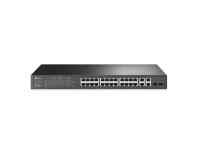 Неуправляемые коммутаторы с PoE TP-Link TL-SL2428P, JetStream с 24 портами PoE+ (10/100 Мбит/с) и 4 гигабитными портами