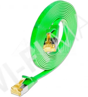 Кабель Wirewin SLIM STP Cat.6A, 0.1 м зелёный