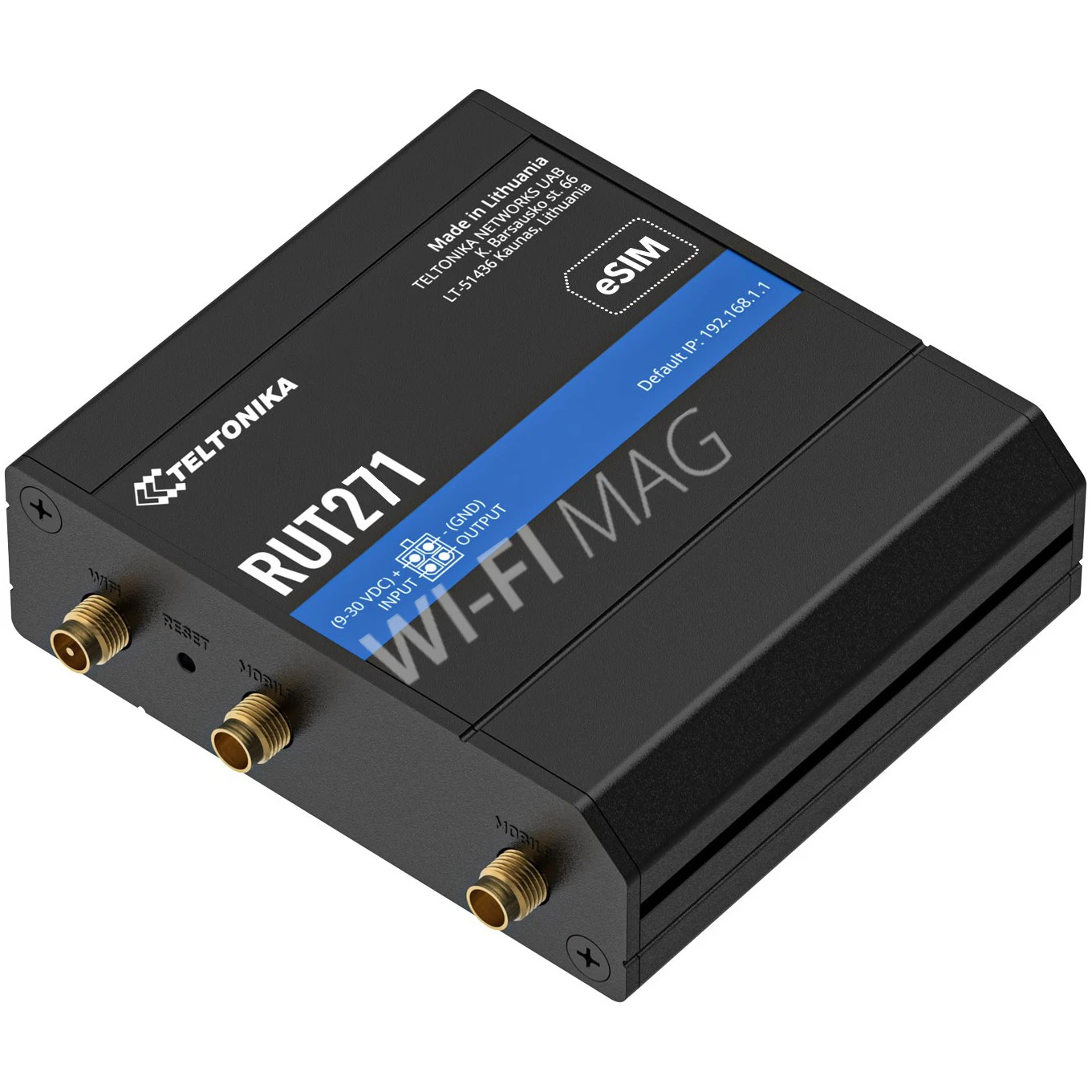 Teltonika RUT271 RedCAP 5G Router, промышленный 5G маршрутизатор Wi-Fi 4
