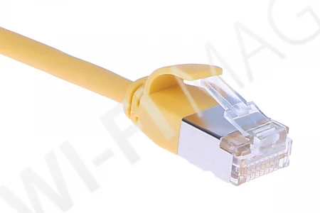 Кабель патч-корд Masterlan Comfort patch cable U/FTP, Cat6A, extra slim, LSZH, 1 м, экранированный, желтый