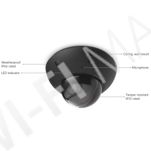 Ubiquiti UniFi G6 Pro Dome Camera Black, 8 Мп уличная PoE+ с 2,36-кратным зумом и слотом для MicroSD черная IP-видеокамера
