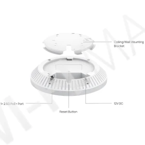 TP-Link EAP720 BE5000, двухдиапазонная точка доступа Omada Wi-Fi 7 с поддержкой PoE