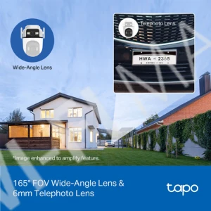 TP-Link Tapo C545D, 3Мп уличная 360° с цветным ночным видением и двумя объективами Wi-Fi 6