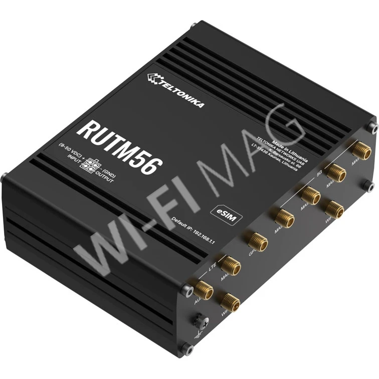 Teltonika RUTM56, двухдиапазонный промышленный маршрутизатор 5G+4G Wi-Fi Router, eSIM