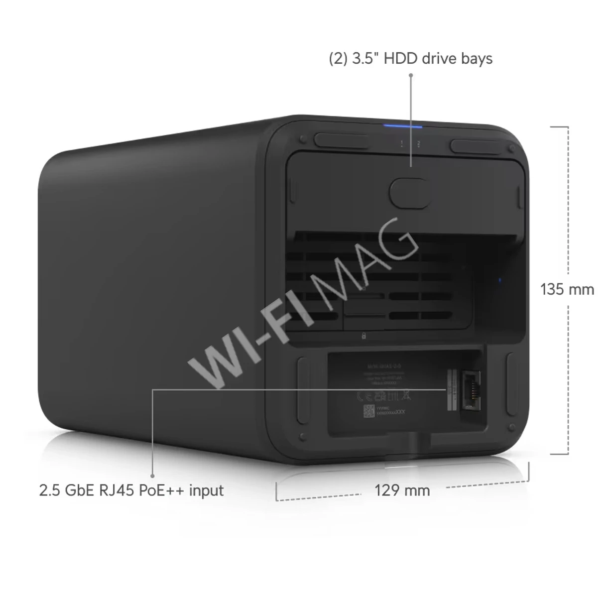 Ubiquiti UniFi Network Storage UNAS 2 Black, черное сетевое хранилище