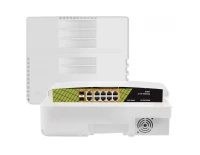 Неуправляемые коммутаторы с PoE Conexpro GNT-P1012G6-F, уличный с 10 LAN (8 PoE) 1 Гбит/с и 2 SFP портами неуправляемый коммутатор