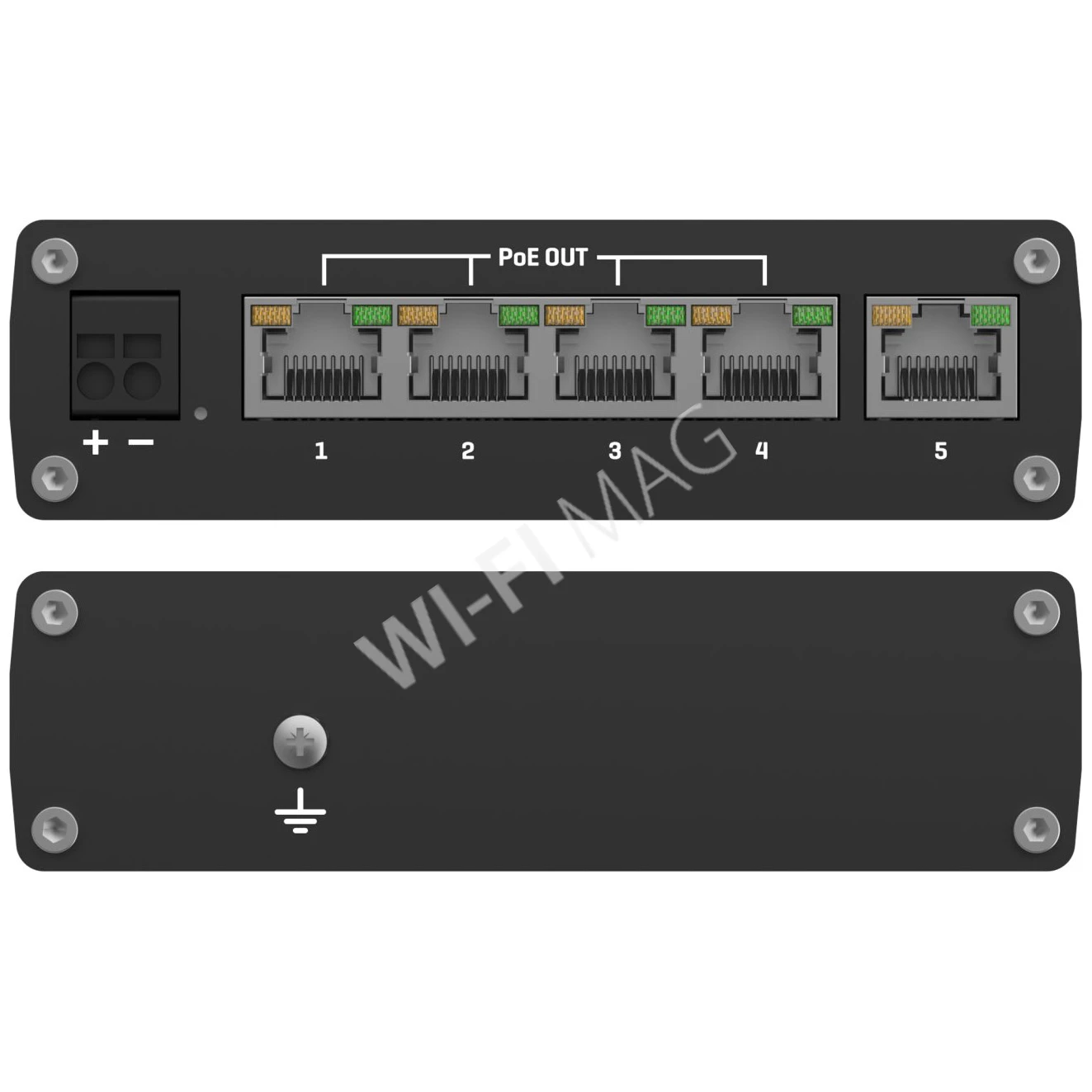 Teltonika TSW101 Automotive PoE+ Switch, 5-портовый неуправляемый с 4-мя PoE коммутатор