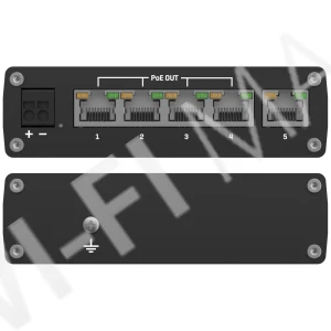 Teltonika TSW101 Automotive PoE+ Switch, 5-портовый неуправляемый с 4-мя PoE коммутатор