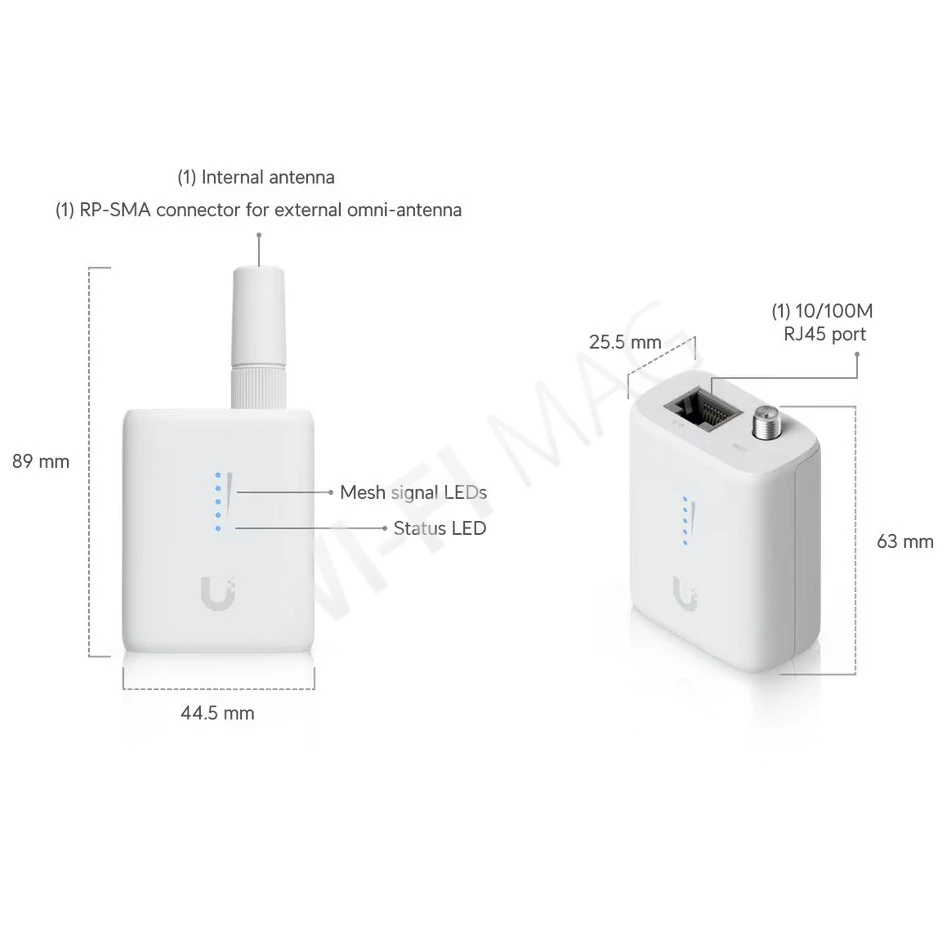 Ubiquiti UniFi Device Bridge IoT, беспроводной адаптер Wi-Fi 4 для подключения проводных устройств IoT