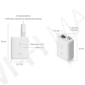 Ubiquiti UniFi Device Bridge IoT, беспроводной адаптер Wi-Fi 4 для подключения проводных устройств IoT