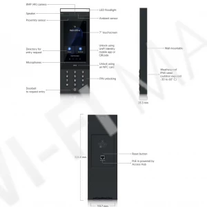 Ubiquiti UniFi Access Intercom, уличный видеодомофон с клавиатурой и двусторонним аудио