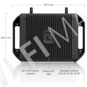 Ubiquiti UniFi Cloud Gateway Industrial, двухдиапазонный маршрутизатор Wi-Fi 7 с поддержкой PoE