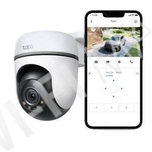 TP-Link Tapo TC41, уличная цветная поворотная 360° с ночным видением и ИК-подсветкой до 30 м Wi‑Fi-камера