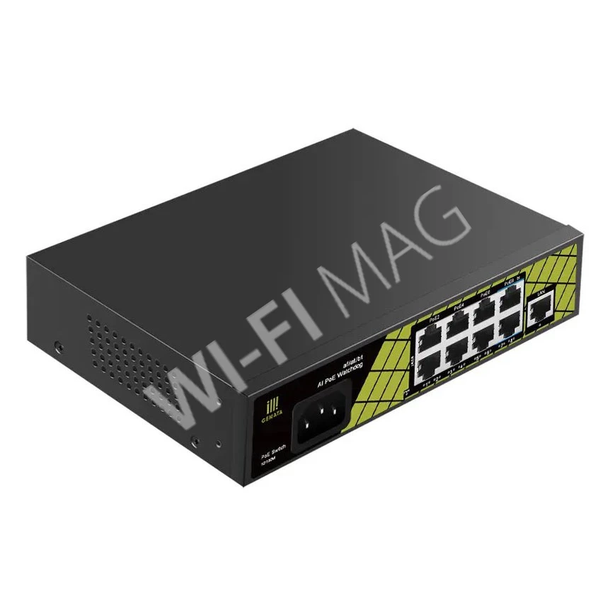 Conexpro GNT-P9109EA, 9-портовый 10/100 Мбит/с (8 PoE) неуправляемый коммутатор