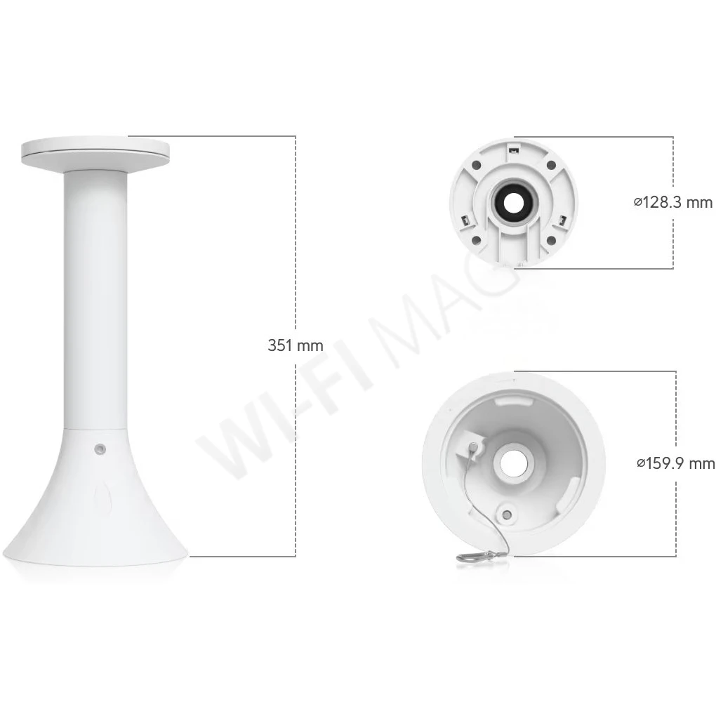 Ubiquiti AI PTZ Precision Pendant Mount White, белый подвесной кронштейн для камер UVC-AI-PTZ-Precision