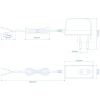 Teltonika PR315EUA Power Supply 2-pin EU 18 Вт (12 В/1,5 А) 2-контактный блок питания с концевыми зажимами