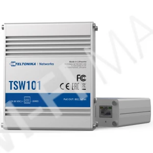 Teltonika TSW101 Automotive PoE+ Switch, 5-портовый неуправляемый с 4-мя PoE коммутатор