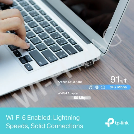 TP-Link Archer TX1U Nano AX300,  беспроводной Wi-Fi 6 USB‑адаптер 2,4 ГГц