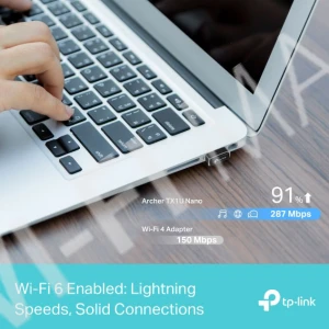 TP-Link Archer TX1U Nano AX300,  беспроводной Wi-Fi 6 USB‑адаптер 2,4 ГГц