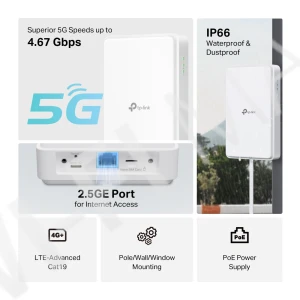 TP-Link NE200-Outdoor, уличный маршрутизатор 5G со слотом для карты памяти и питанием по PoE