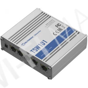 Teltonika TSW101 Automotive PoE+ Switch, 5-портовый неуправляемый с 4-мя PoE коммутатор