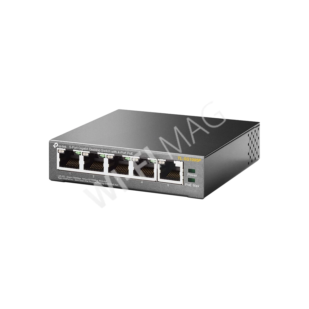 TP-Link TL-SG1005P, 5-портовый гигабитный  коммутатор с 4 портами PoE+