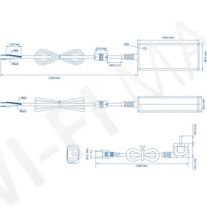 Teltonika Power Supply 2-pin EU 250 Вт (54 В/4,62 А) 2-контактный блок питания с концевыми зажимами