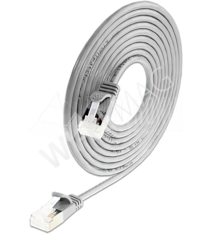 Кабель Wirewin SLIM LIGHT STP Cat.6A, 3.0 м серый