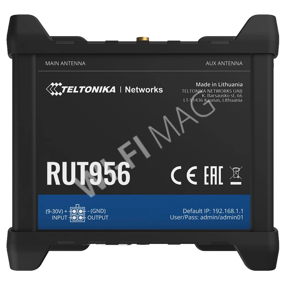 Teltonika RUT956 4G/LTE Wi-Fi Router, промышленный сотовый маршрутизатор
