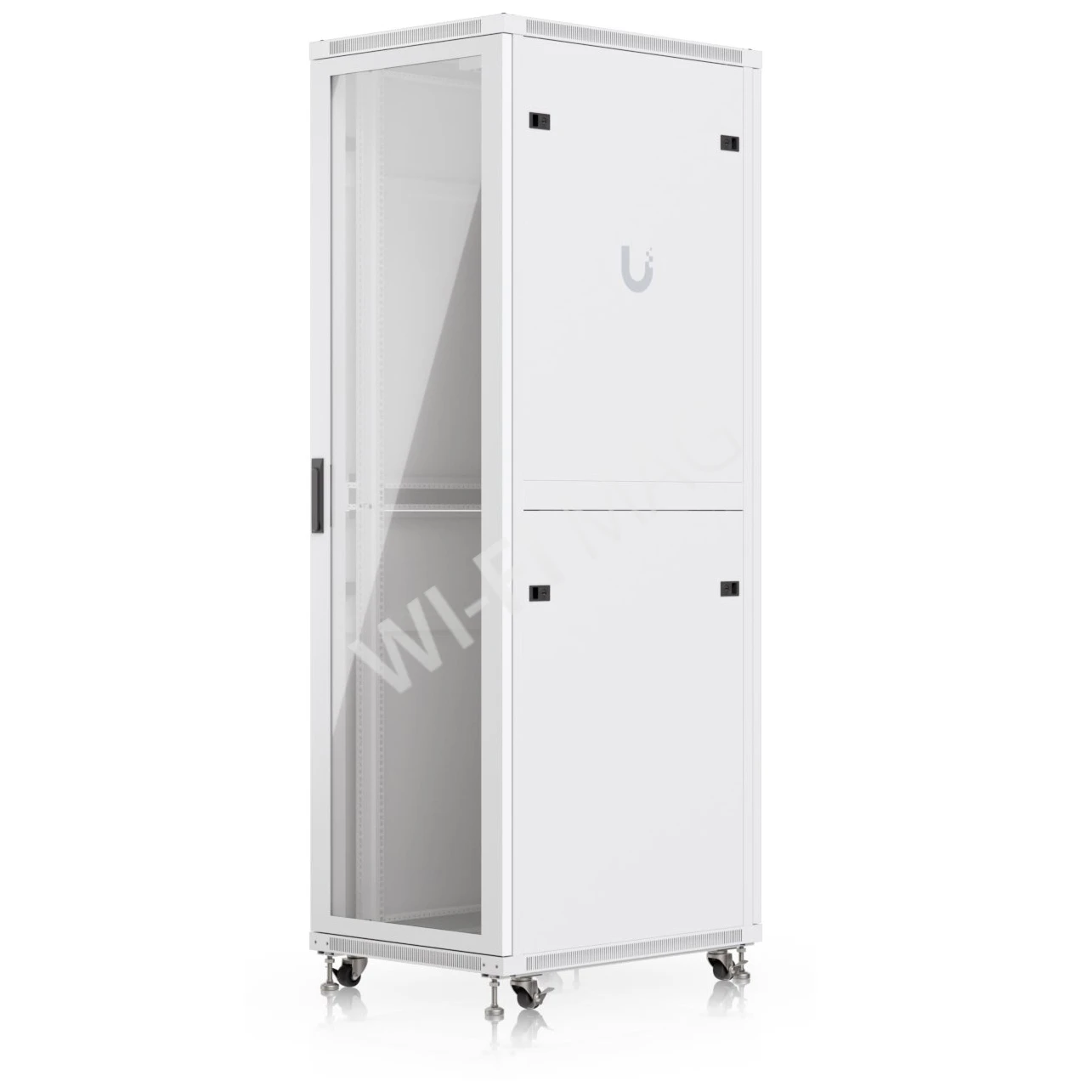 Ubiquiti 42U Rack Cabinet Glass Front Door (800 мм) напольная стойка 42U с 4-мя вентиляторами и стеклянной дверцей